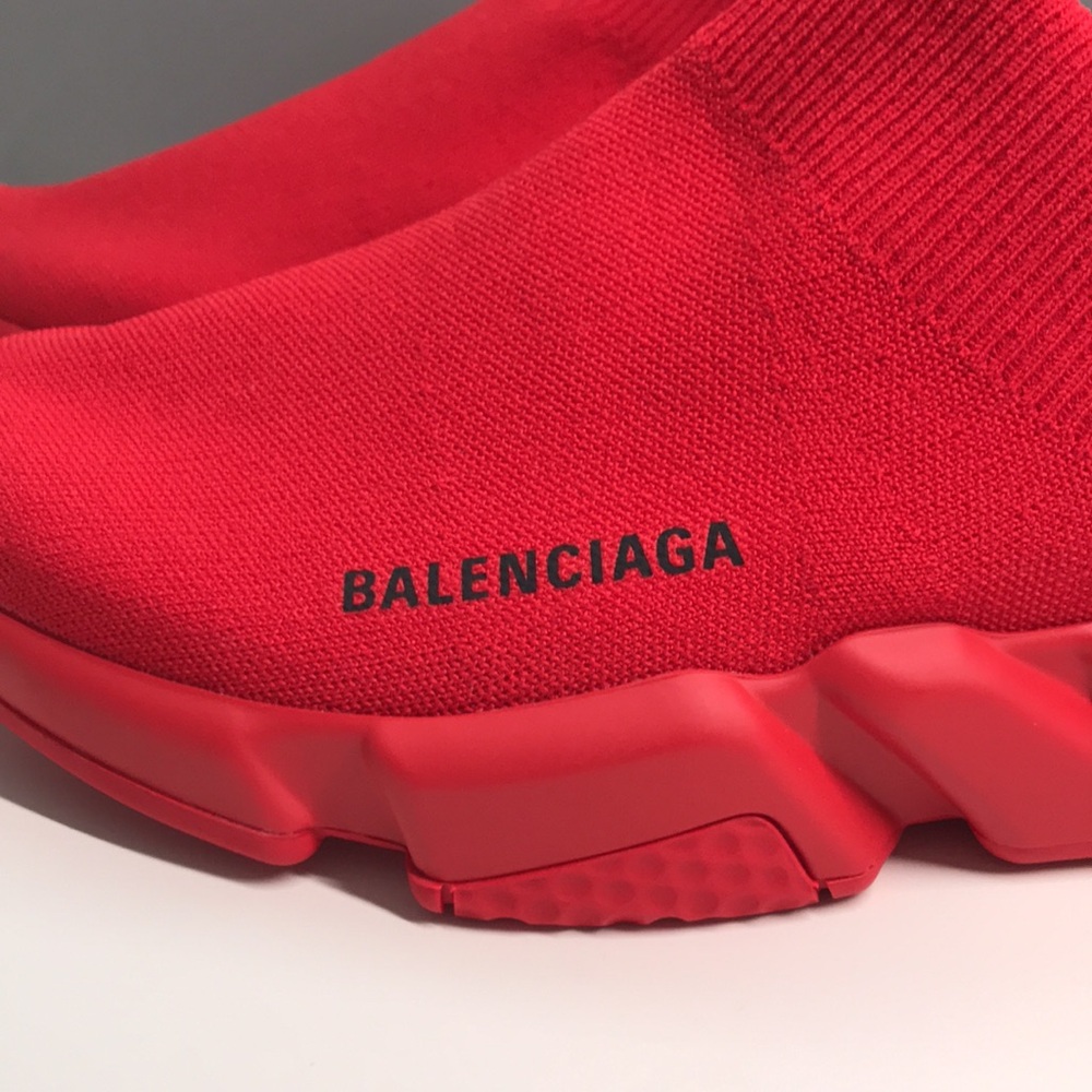 New Authentic bBalenciaga Red Sock Sneakers. size 9 - Picture 6 of 13